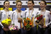 Frauen-Vierer bei den Weltmeisterschaften in Berlin